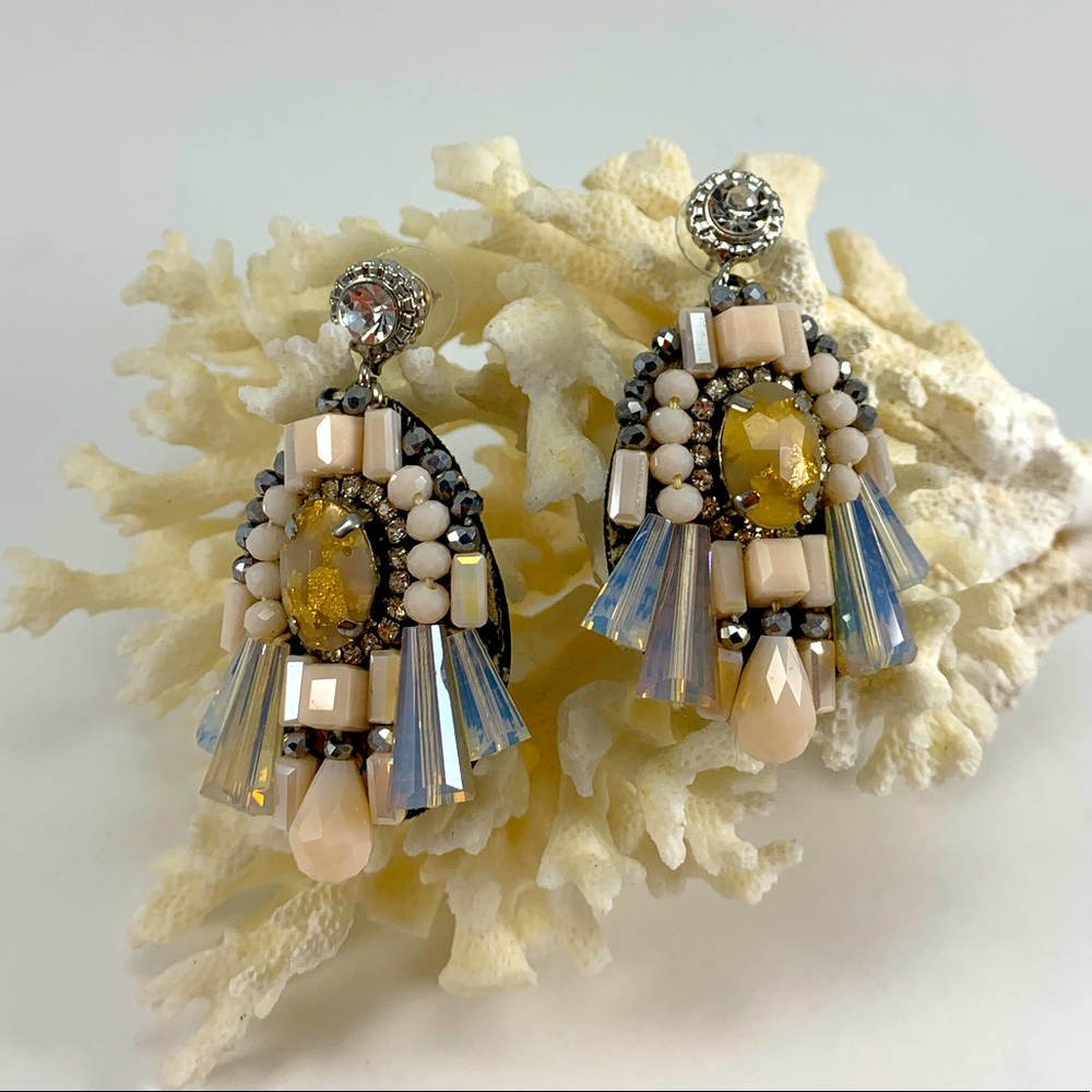 Vintage Art Deco Inspired Beaded Earrings